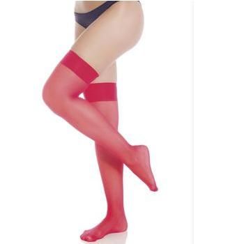 Meia 7/8 Sem Renda Selene Vermelha