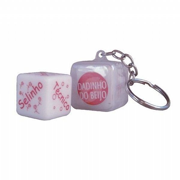 Dado com chaveiro Beijinho com 01 unidade