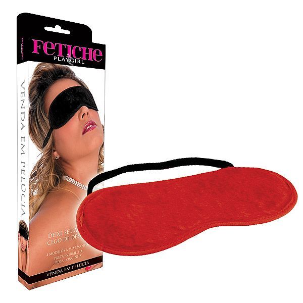 Tapa Olho em Pelúcia - vermelho